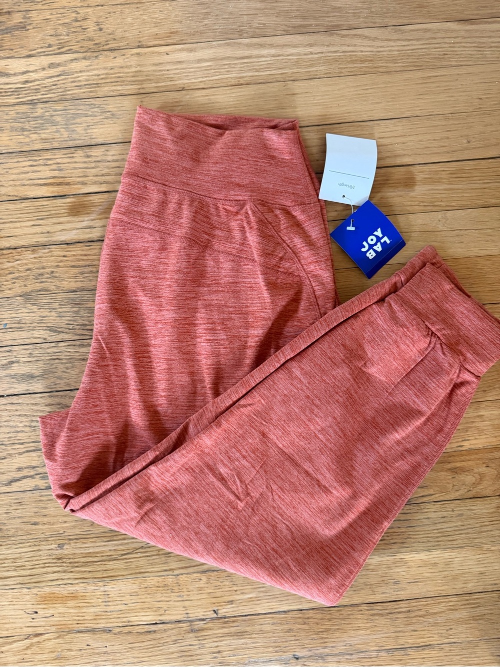 JoyLab Heathered Coral High-Rise Track Joggers